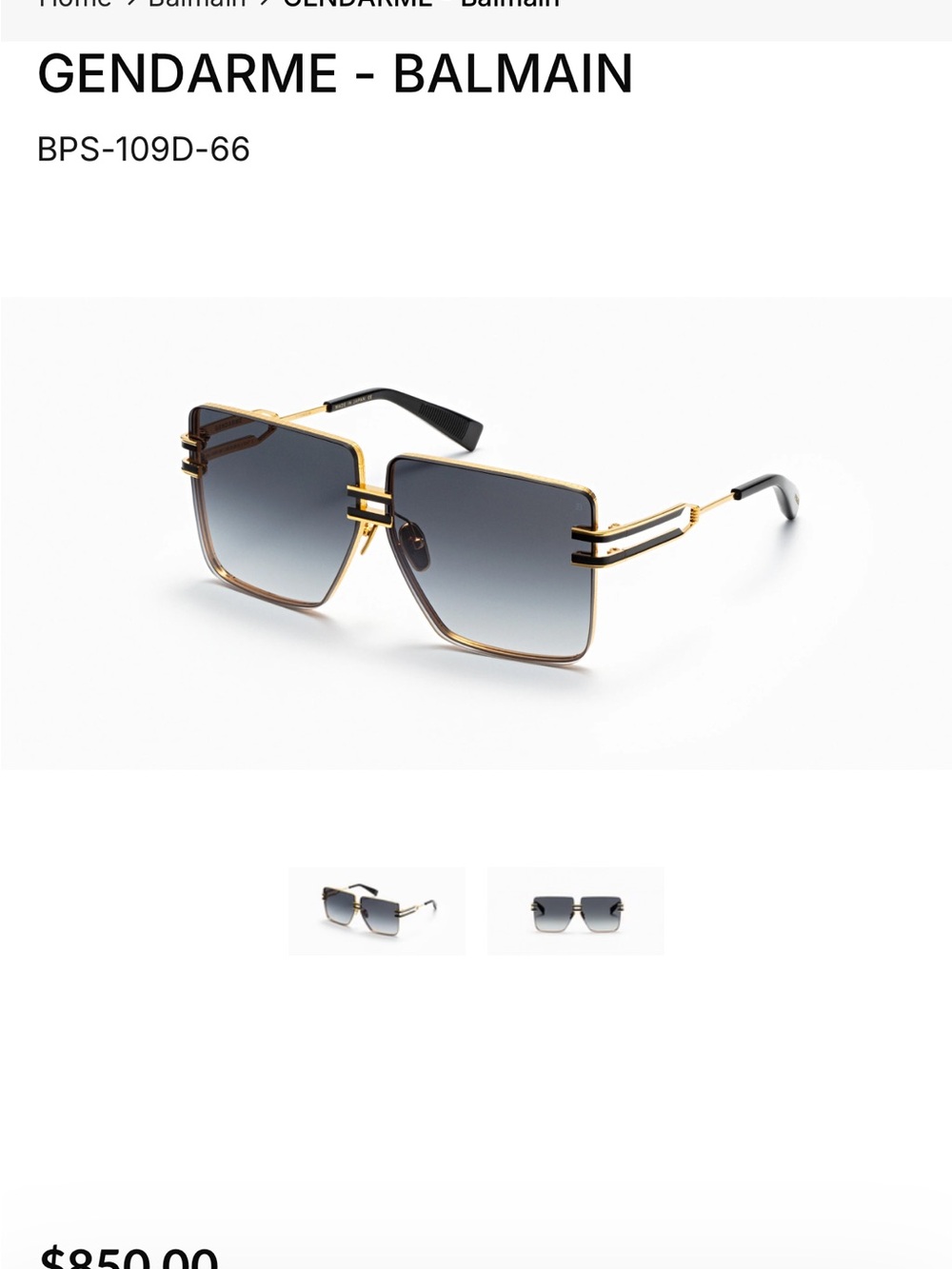 Balmain sunglasses - Brown and Gold